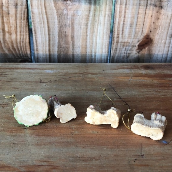 Set of 4 Lhasa Apso Miniature Christmas Holiday Ornaments - Picture 3 of 7